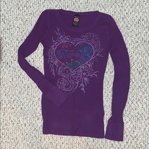 Purple lucky brand shirt